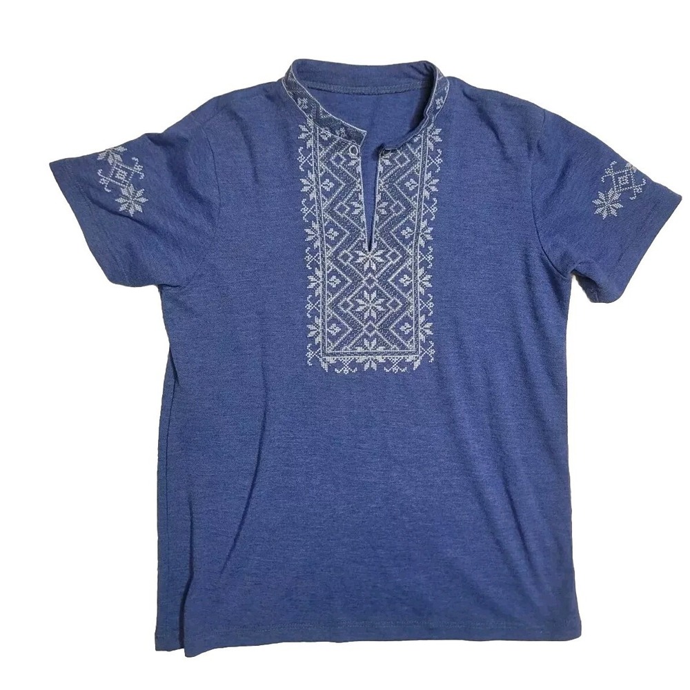 Galychanka Boys  Vishivanka Size 10-12 Blue‎ Embroidered Вишиванка